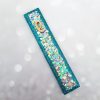 Turquoise Glitter Mezuzah Case