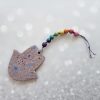 Light Purple Crystals Glazed Hamsa