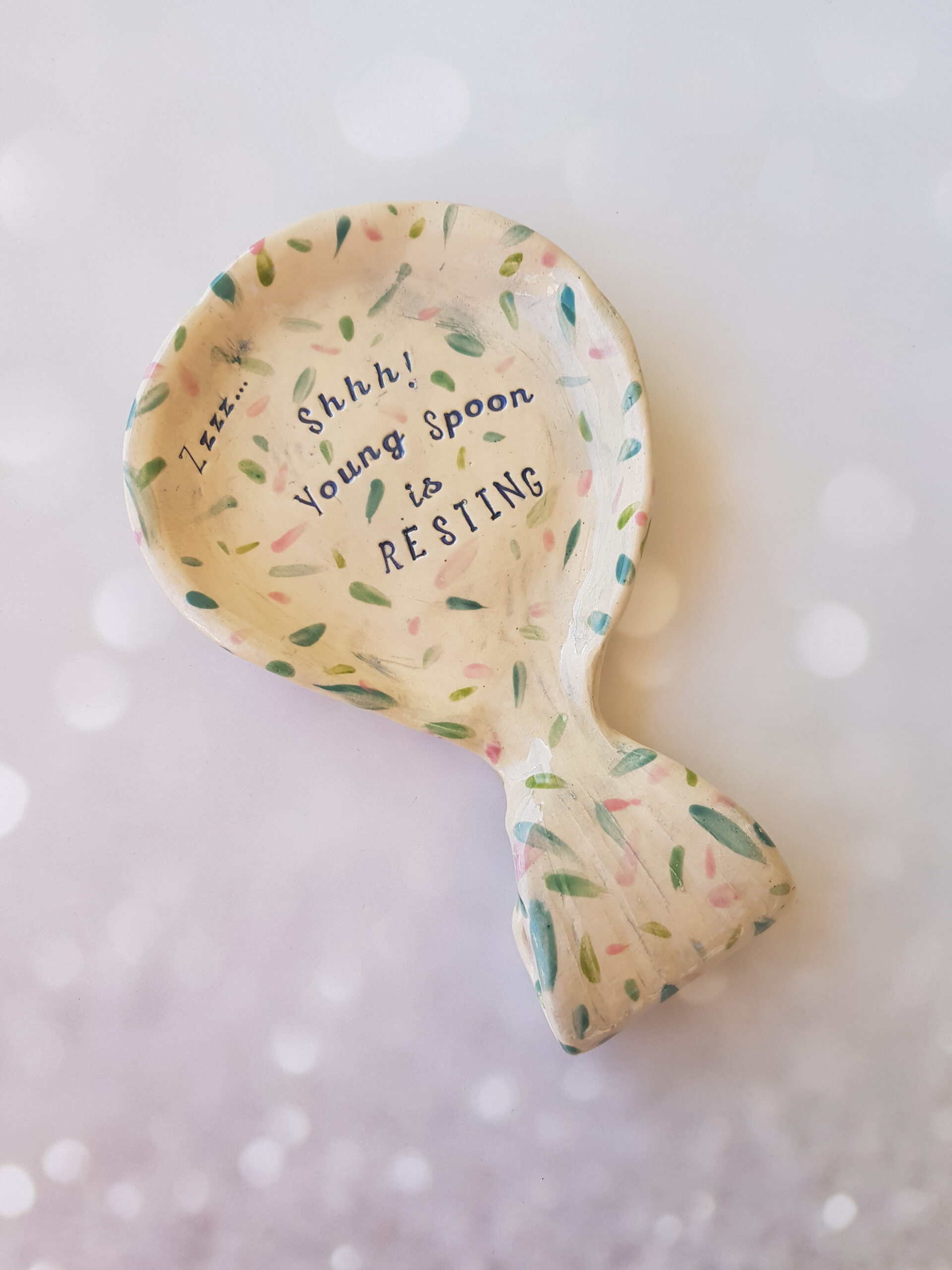 Spoon rests Handmade Ceramic - 2 Colors - Many Funny Quotes – Gia Roma